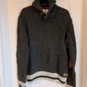 Roots patch elbow sweater